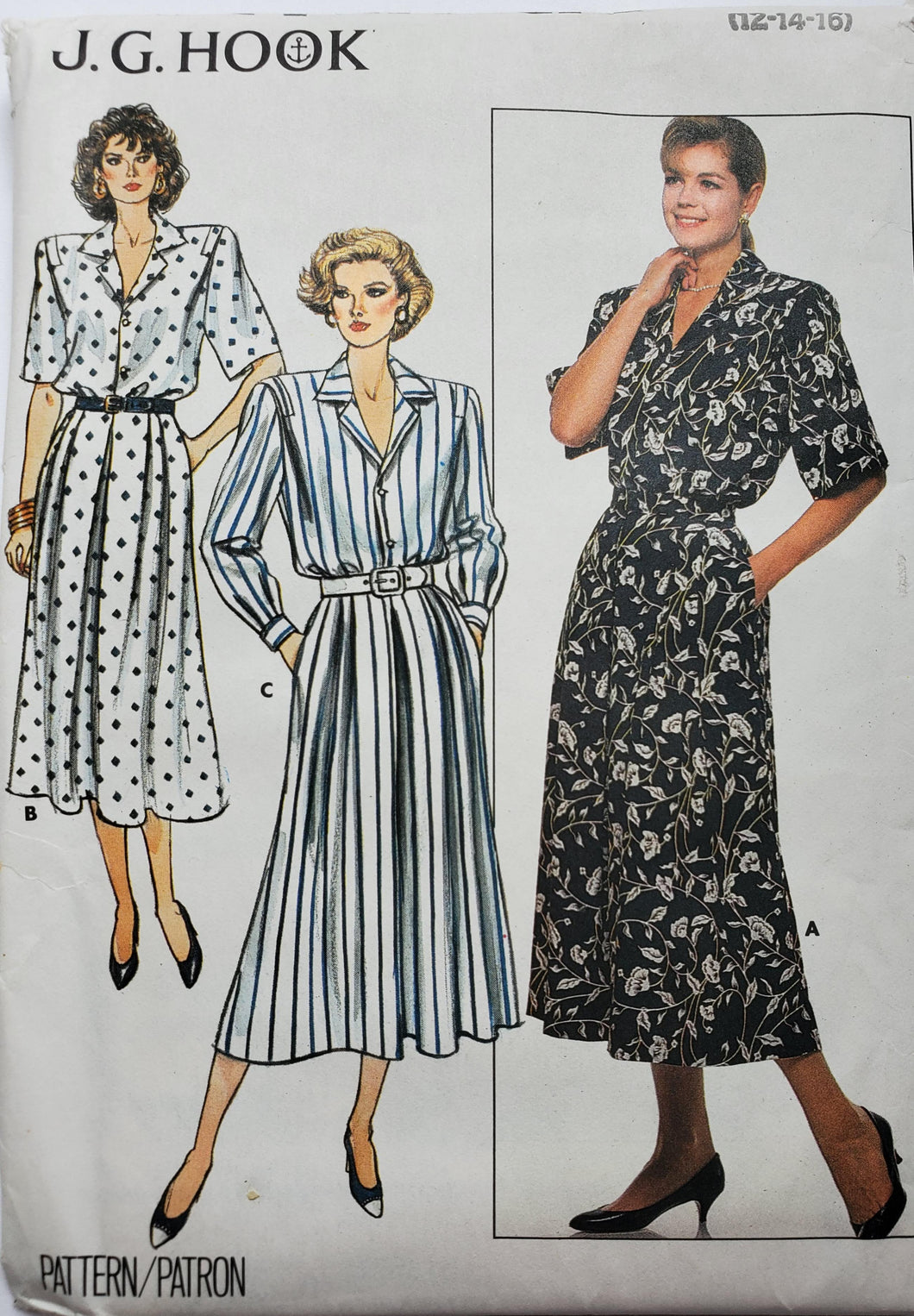 Butterick Pattern 4623, UNCUT and UNUSED J.G. Hook Skirt and Shirt, Misses 12-14-16