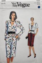 Load image into Gallery viewer, Vogue 8259, Very Easy, Misses Skirt and Jacket, UNCUT

