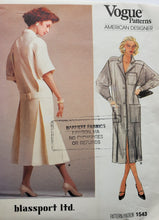 Load image into Gallery viewer, Vogue Pattern 1543, UNCUT, UNUSED American Designer Blassport, Misses Dress, Size 12
