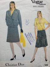 Load image into Gallery viewer, Vogue 1030 UNCUT Christian Dior, Jacket, Skirt, Top, Misses Size 10
