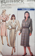 Load image into Gallery viewer, Butterick 5831 UNCUT, UNUSED Designer Jean Nidetch, Wrap Dress with Notched Collar, Size 8-10-12
