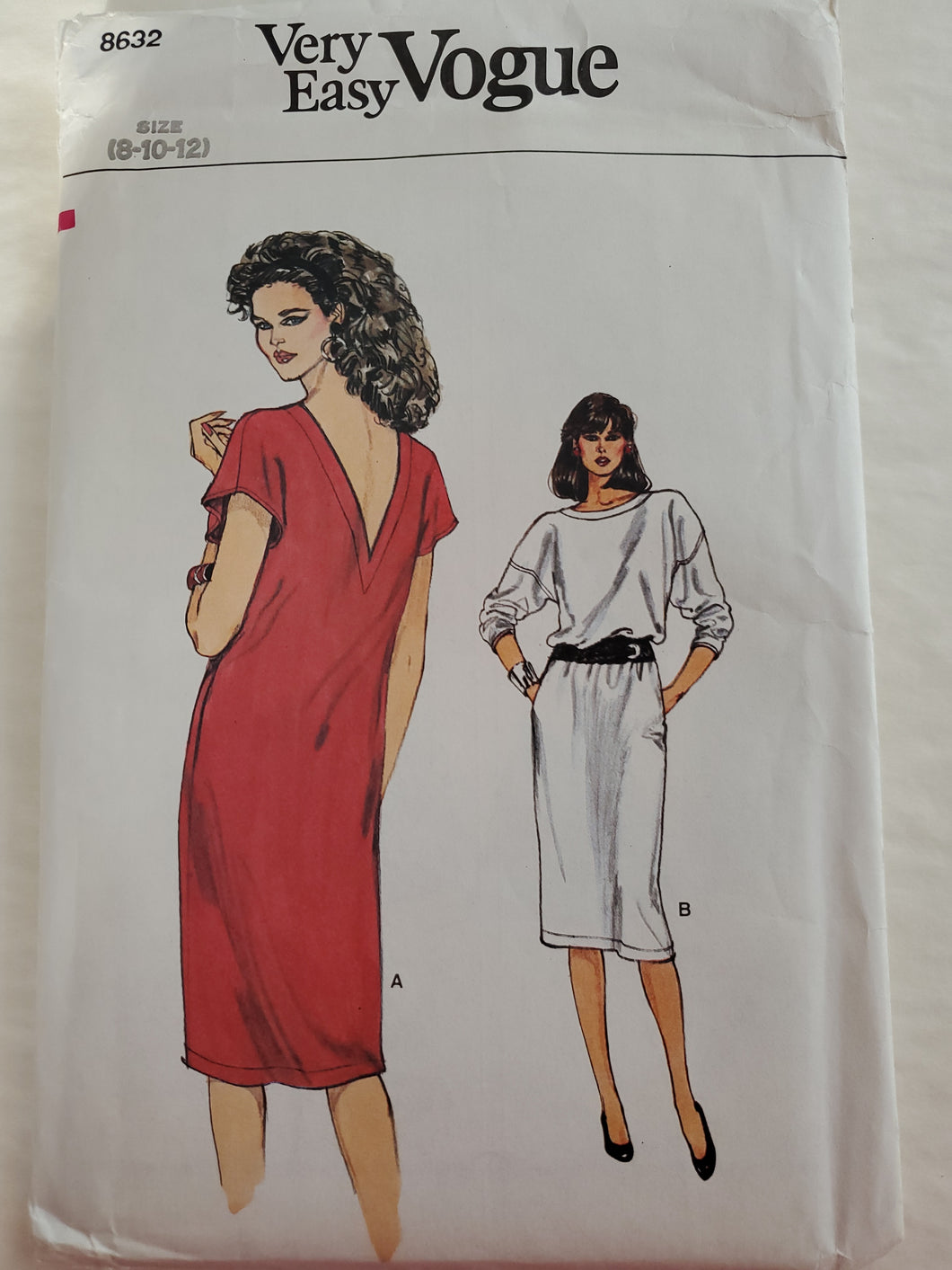 Vintage Vogue 8632 Misses Very Easy Vogue Dress, Size 8-10-12