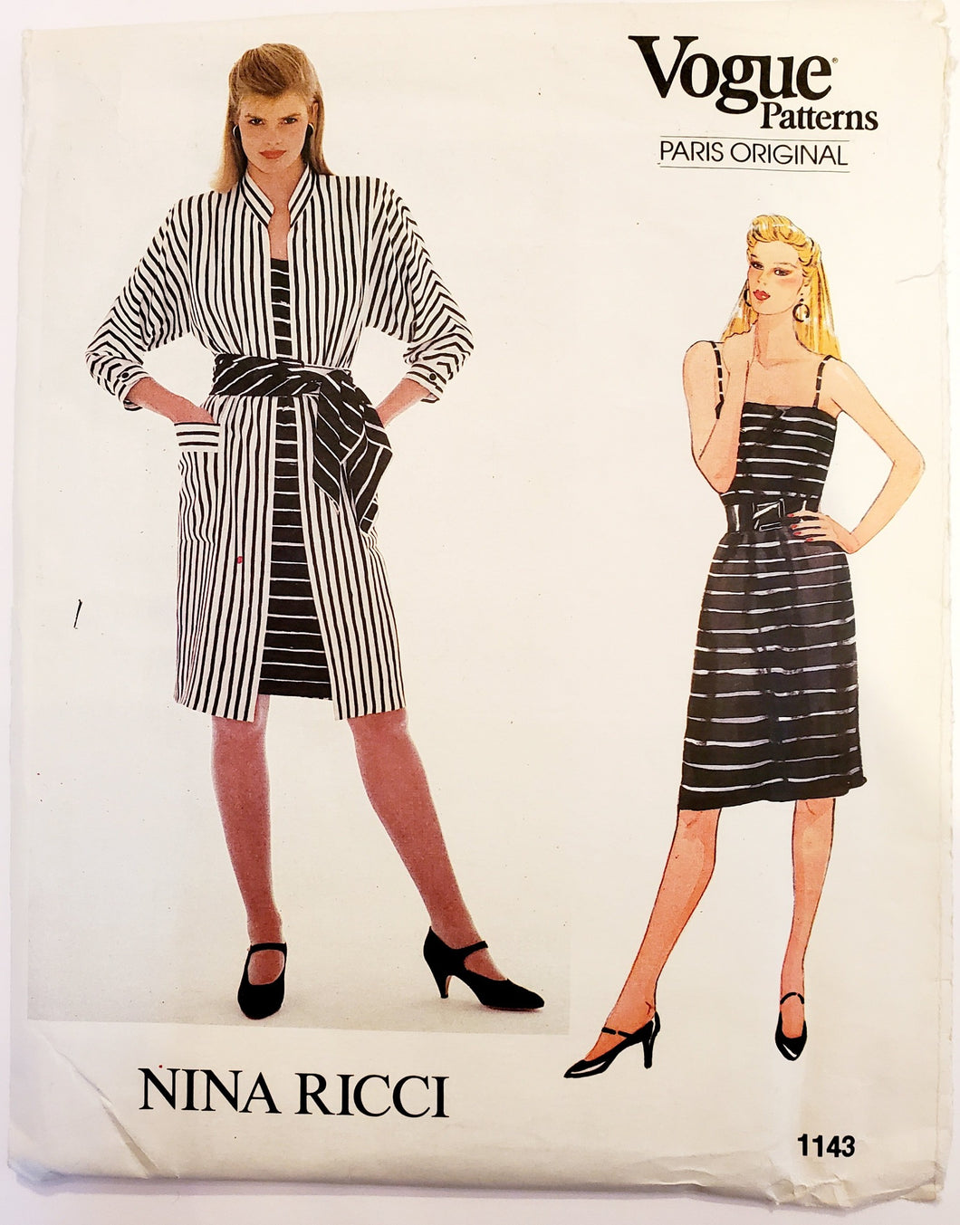 Vogue Pattern 1143, Paris Original Nina Ricci, Dress Size 10, Vintage and Very Rare