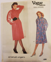 Load image into Gallery viewer, Vogue Pattern 1202, Paris Original Emanuel Ungaro, Dress Size 12, Vintage and Very Rare
