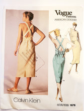 Load image into Gallery viewer, Vintage Vogue Pattern 1676, UNCUT, American Designer Calvin Klein, Misses Dress Size 12, Rare
