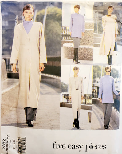 Vogue Pattern 2382, Sizes 14-16-18, Pants, Skirts, Jackets, Coats