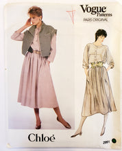 Load image into Gallery viewer, Vogue Pattern 2991, Paris Original Chloe, Skirt and Top Size 12, Vintage

