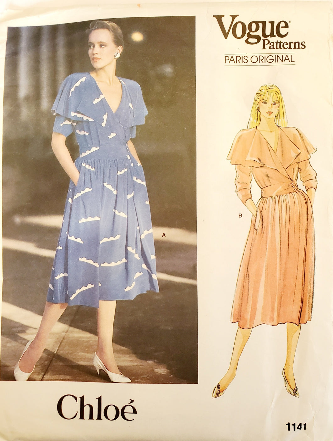 Vogue Patter 1141, Chloe, Dress Size 10, Vintage and Rare