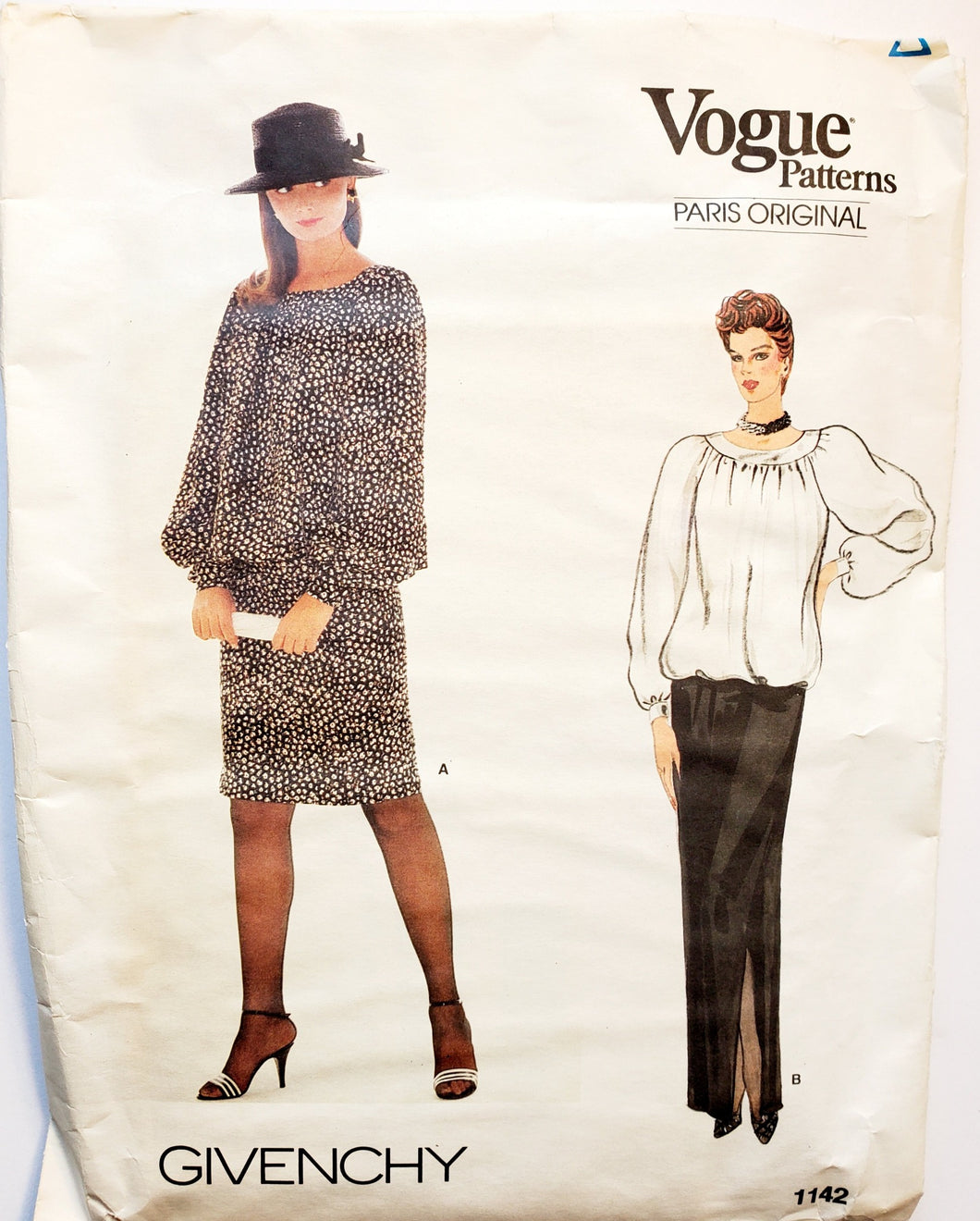 Vogue Pattern 1142 UNCUT, Skirt & Top Size 10