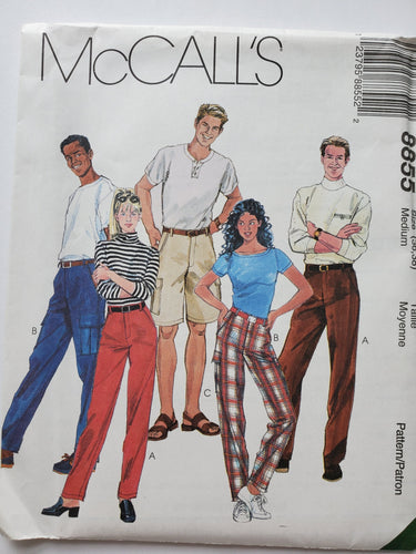 McCall's Pattern 8855, UNCUT, Pants, Men's and Women's 