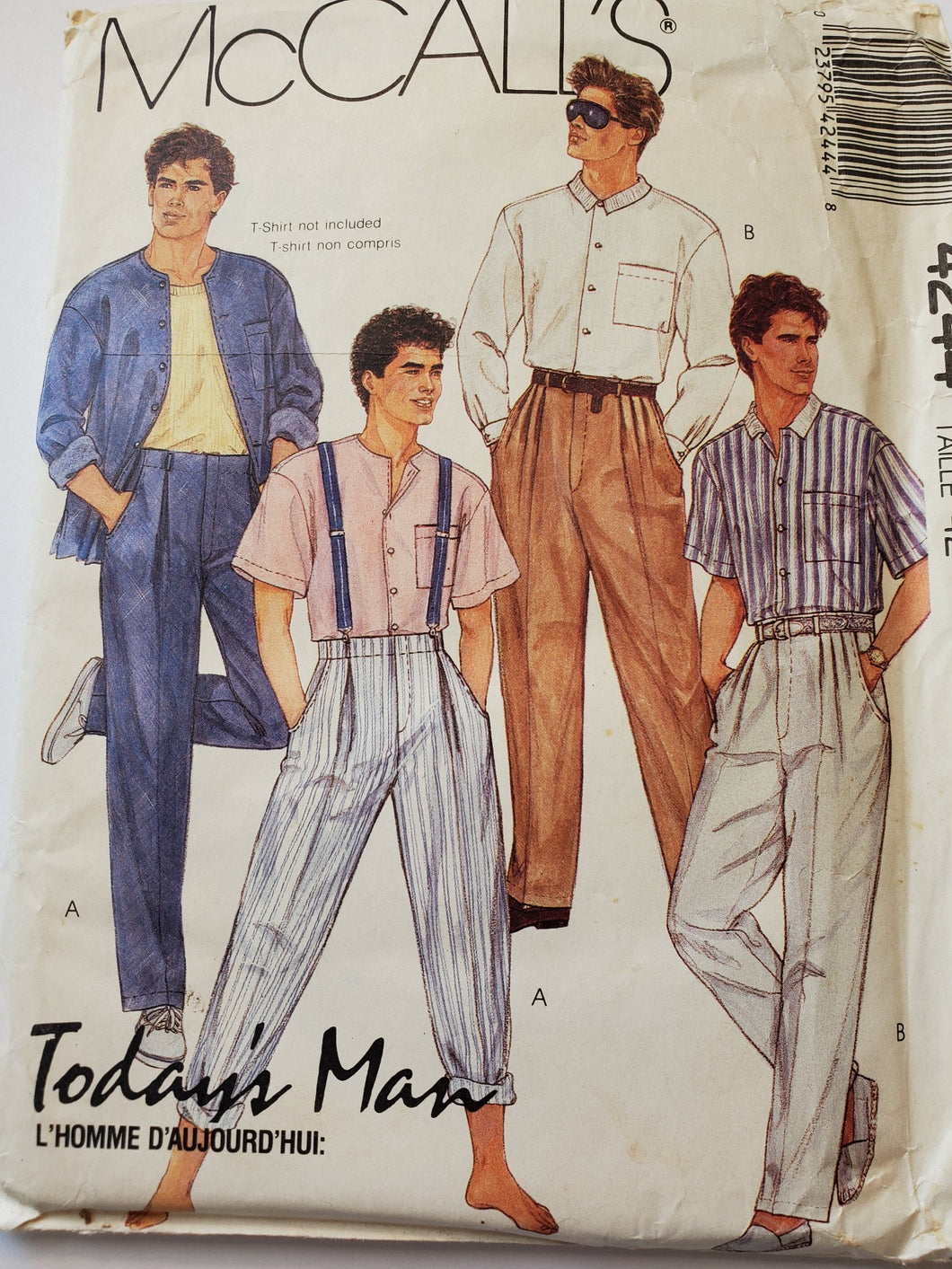 McCalls 4244, Men's Pants and Shirts, Size 42, Vintage