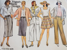 Load image into Gallery viewer, Vogue Pattern 1570, UNCUT, Basic Design Series, Pants, Shorts and Skirts Size 12-14-16 Vintage
