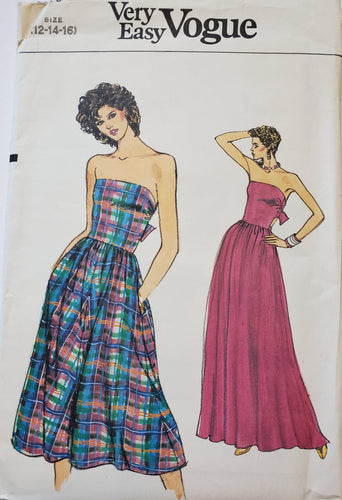 Vogue Pattern 8670, UNCUT, Dress Size 12-14-16, Vintage, Very Rare
