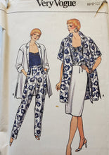 Load image into Gallery viewer, Vogue Pattern 9594, UNCUT, Jacket, Pants, Top and Skirt, Size 6-8-10, Vintage
