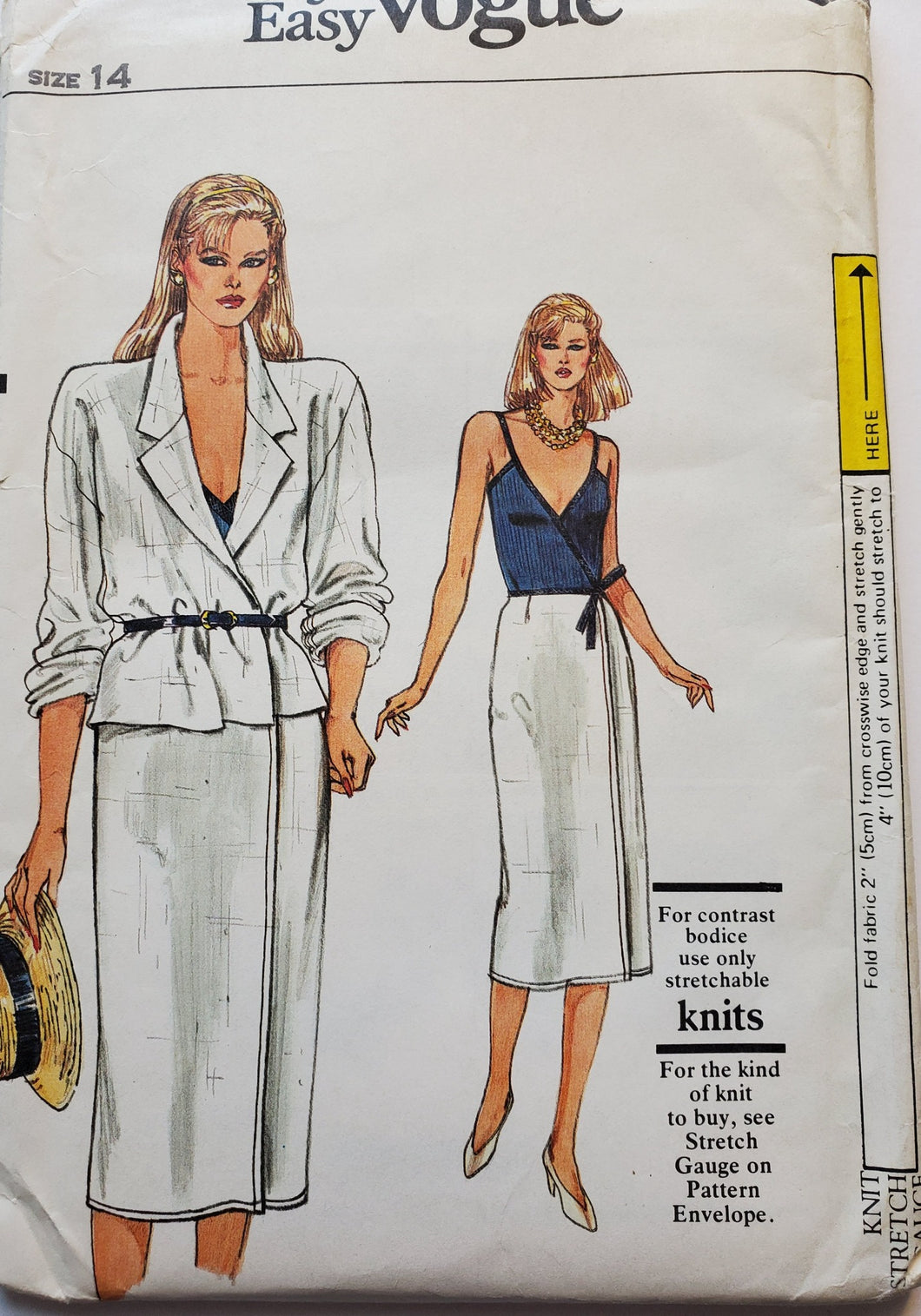 Vintage Vogue Pattern 8644, UNCUT, Misses Dress and Jacket Size 14