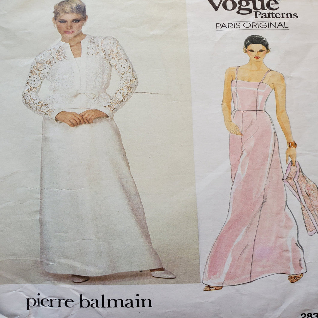 Vogue Pattern 2835, UNCUT, Paris Original Pierre Balmain, Dress Size 12, Rare