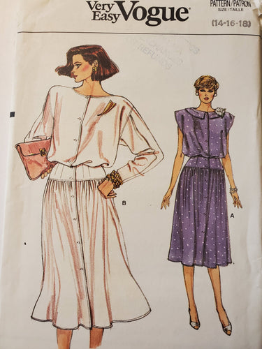 Vogue Pattern 9236, UNCUT, Dress Size 14-16-18, Vintage & Very Rare