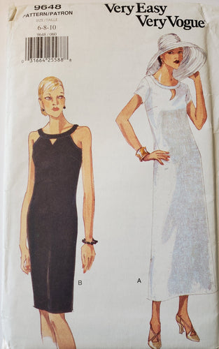 Vogue Pattern 9648, UNCUT, Dress Size 6-8-10, Vintage & Rare