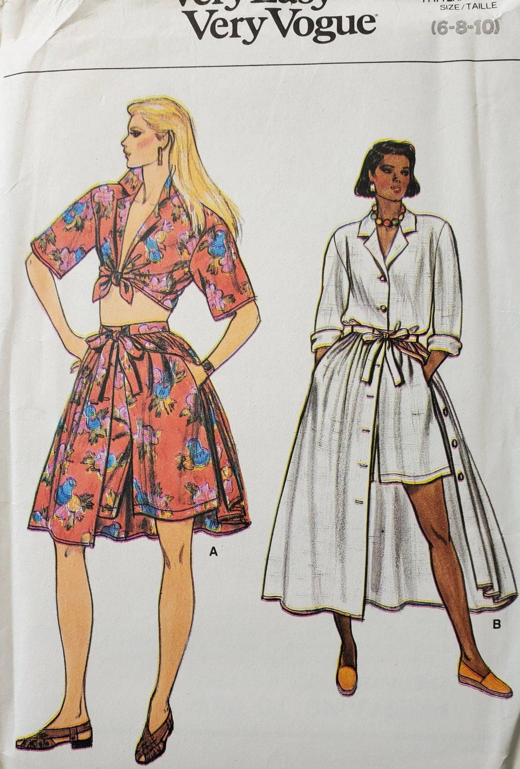 Vogue 9330 UNCUT Dress, Top and Shorts 6-8-10, Rare