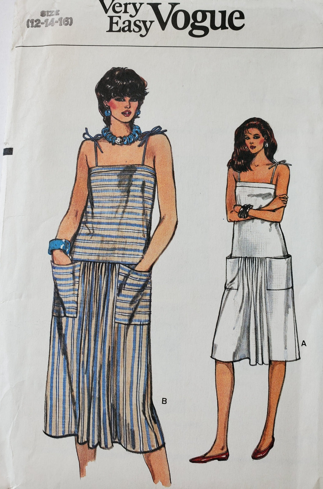 Vogue Pattern 8640, UNCUT, Dress size 12-14-16, Vintage, Very Rare