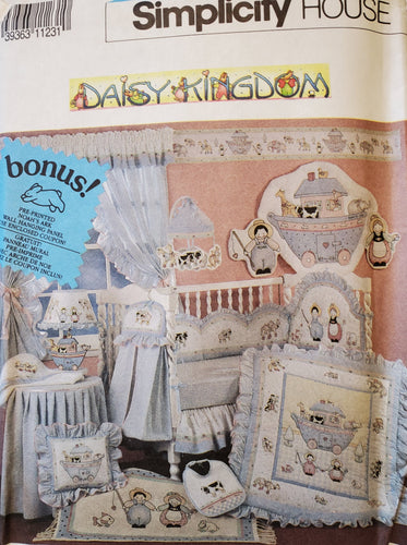 Simplicity 7255, UNCUT, Daisy Kingdom Baby Room Decor, Vintage