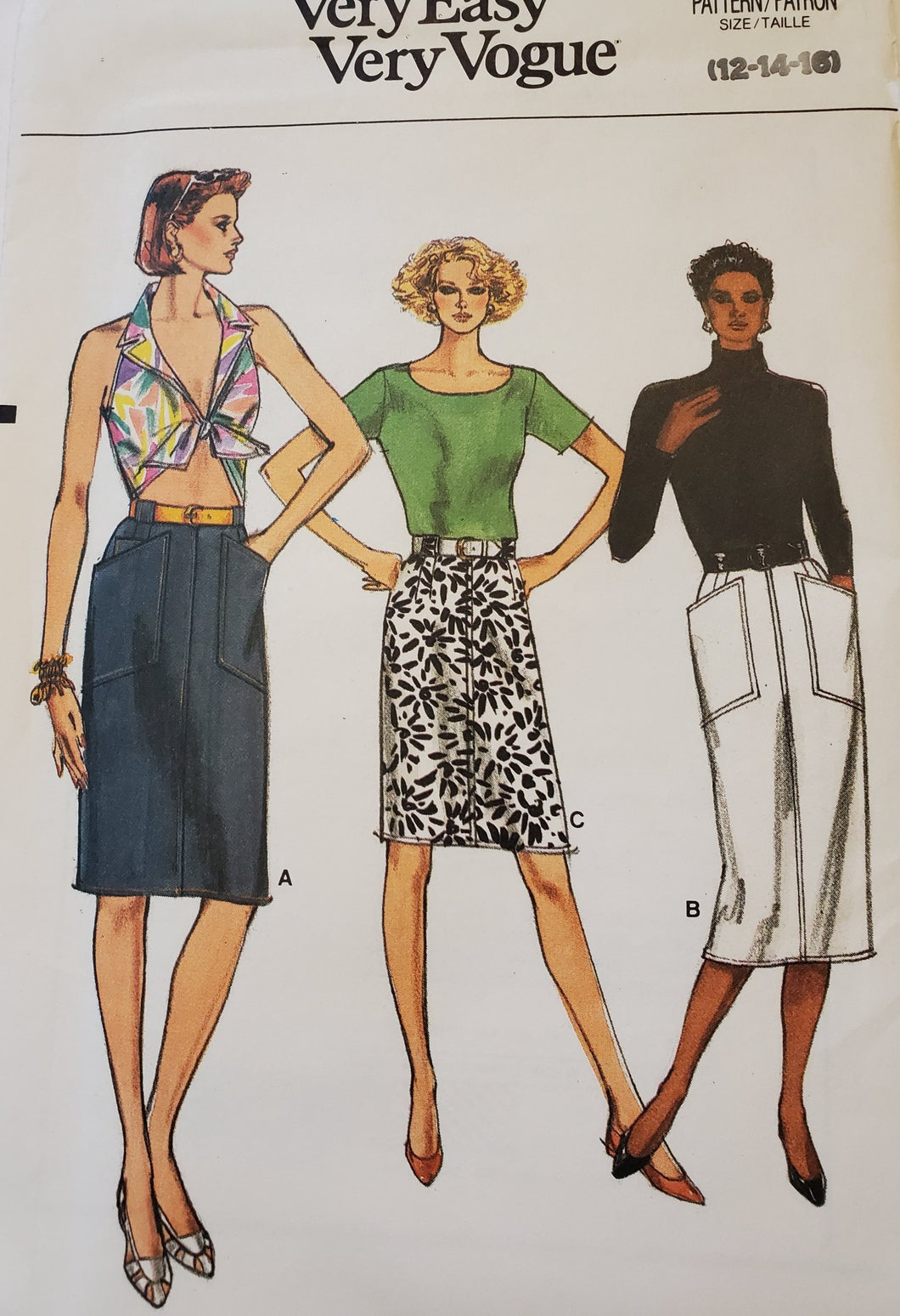 Vogue 9589, UNCUT, Skirts, Vintage & Rare