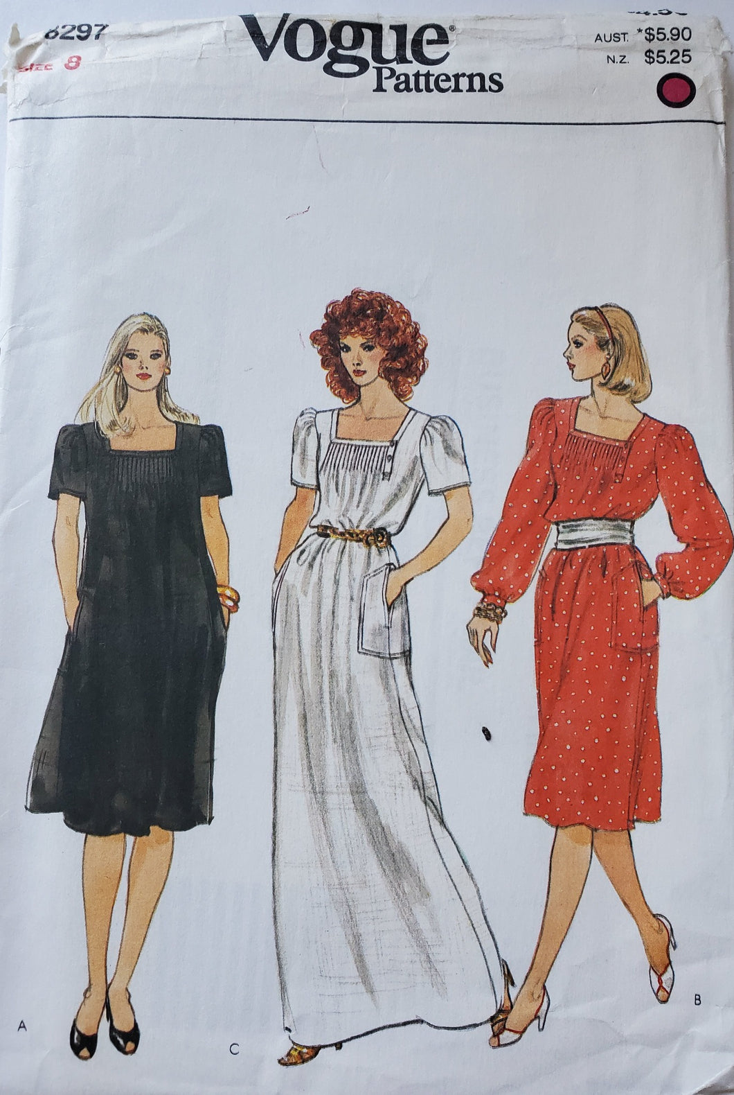 Vogue 8297, UNCUT, Dress Size 8, Rare 