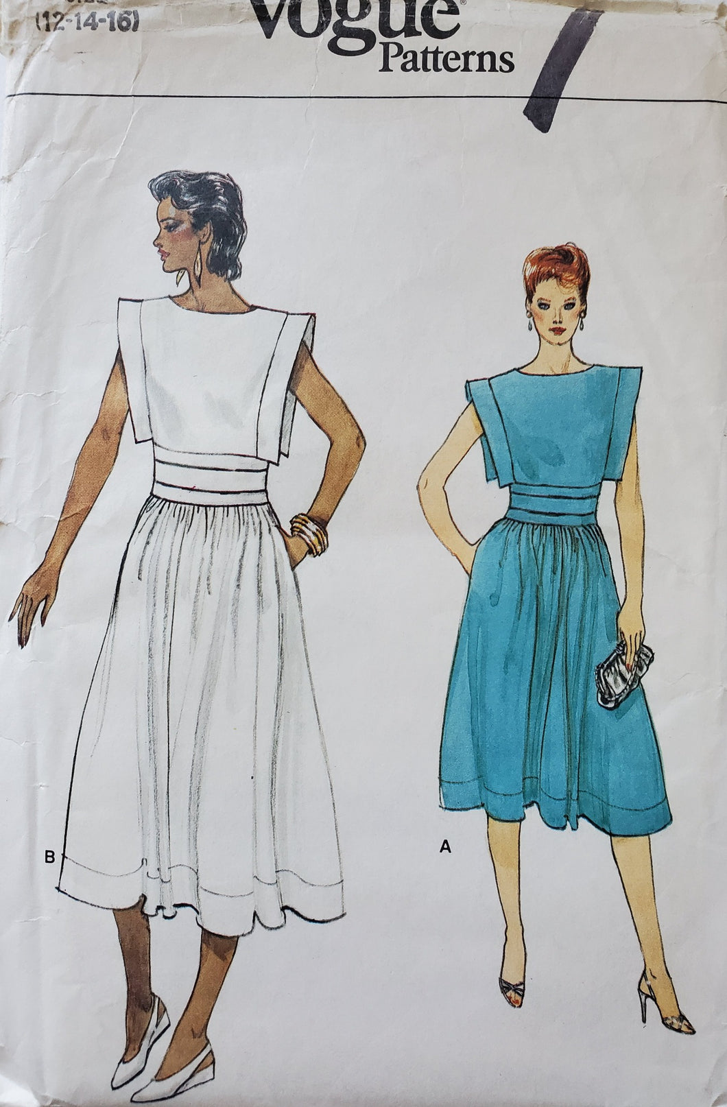 Vogue Pattern 8642, UNCUT, Sun Dresses, 12-14-16, Vintage & Very Rare 