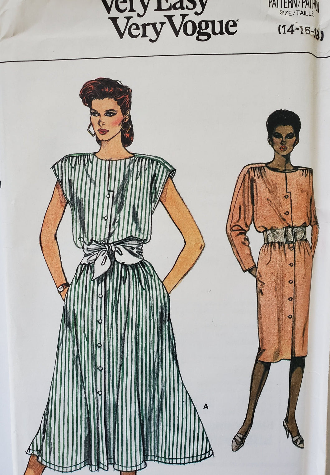 Vogue Pattern 9311, UNCUT, Dress Size 14-16-18, Vintage