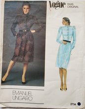 Load image into Gallery viewer, Vogue Pattern 2734, UNCUT, Vogue Paris Designer Emanuel Ungaro Vogue Dress Size 10, Vintage
