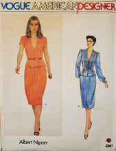 Load image into Gallery viewer, Vogue Pattern 2361, UNCUT, Vogue American Designer Albert Nipon Vogue Skirt and Top Size 8, Vintage
