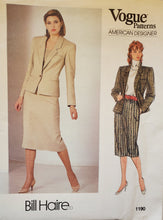 Load image into Gallery viewer, Vogue Pattern 1190, UNCUT, Vogue American Designer Bill Haire, Skirt and Jacket Size 10, Vintage &amp; Rare
