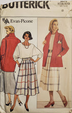 Load image into Gallery viewer, Butterick Pattern 3076, Evan Picone, UNCUT, Jacket, Top and Skirt Size 8, Vintage

