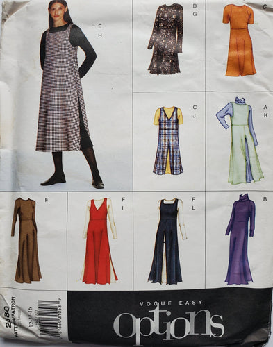 Vogue Pattern 2380, UNCUT, Vogue Easy Dress and Tunic Size 12-14-16, Vintage & Scarce
