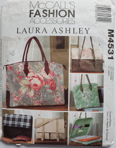 McCall's Pattern 4531, UNCUT, Laura Ashley Accessories, Handbags, Vintage