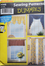 Load image into Gallery viewer, Simplicity Pattern 9566, UNCUT, Sewing Pattern for Dummies, Curtains, Vintage
