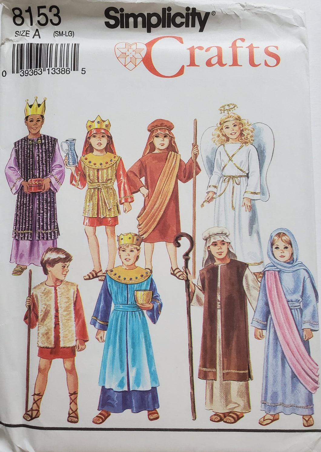 Simplicity 8153 UNCUT, Boy's and Girl's Costumes, Sizes SM-LG, Vintage