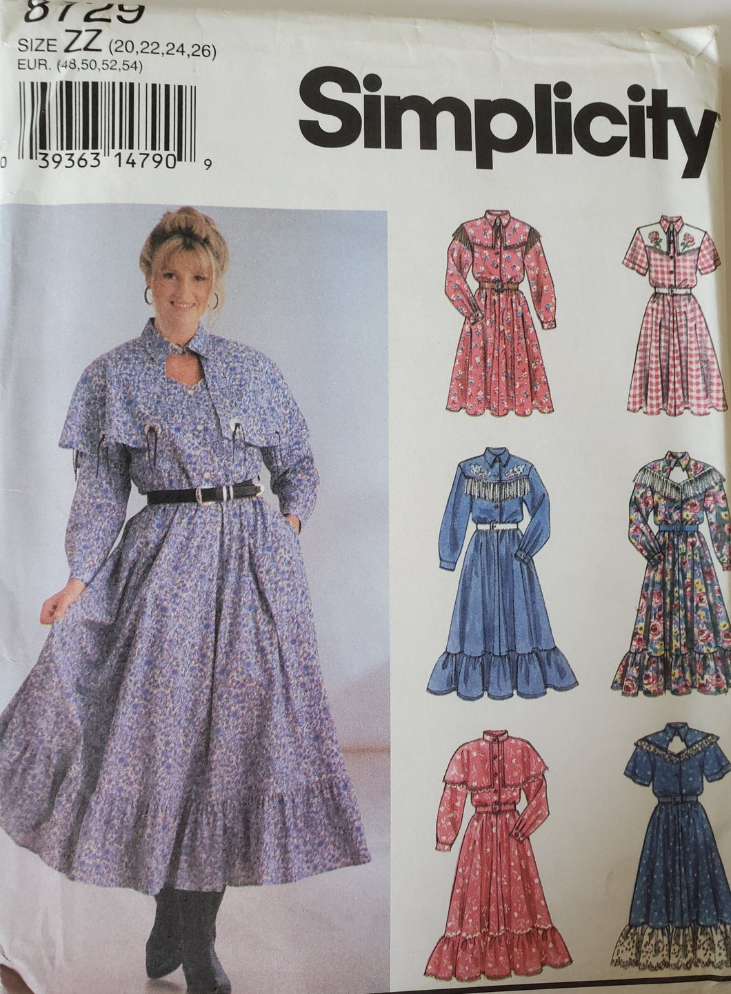 Simplicity Pattern 8729, UNCUT, Women's Dance Costume, Vintage