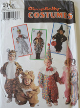 Load image into Gallery viewer, Simplicity 9116 UNCUT, Boy&#39;s and Girl&#39;s Costumes, Sizes 1-2-3-4, Vintage
