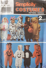 Load image into Gallery viewer, Simplicity 8582 UNCUT, Boy&#39;s and Girl&#39;s Costumes, Sizes 1/2-1-2-3-4, Vintage
