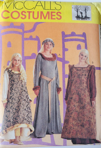 McCall's 8826 UNCUT, Women's and Girl's Medieval Costumes, Sizes 8-10-12, Vintage