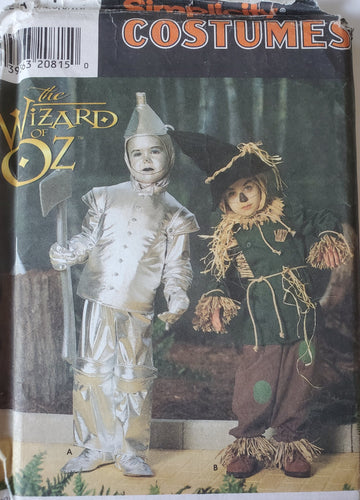 Simplicity 7841 UNCUT, Wizard of Oz Costumes, Sizes 3-4-5-6-7-8, Vintage