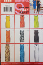 Load image into Gallery viewer, Vintage Butterick Pattern 5588, UNCUT, Fast &amp; Easy, Misses Dress Size 18-20-22
