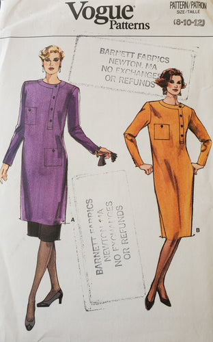 Vintage Vogue Pattern 9435, UNCUT, Misses Dress / Tunic, Size 8-10-12, Rare