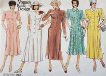 Load image into Gallery viewer, Vintage Vogue Pattern 1681, UNCUT, Vogue Basic Design, Misses Dresses Size 12
