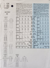 Load image into Gallery viewer, Vintage Vogue Pattern 1681, UNCUT, Vogue Basic Design, Misses Dresses Size 12
