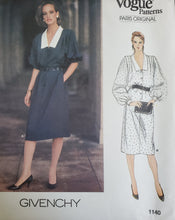Load image into Gallery viewer, Vintage Vogue Pattern 1140 UNCUT Paris Designer Original Givenchy, Misses Dresses, Size 10, Rare
