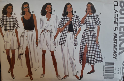 Butterick Pattern 5994, UNCUT, Classics, Fast & Easy, Sizes 6-8-10