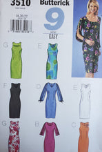 Load image into Gallery viewer, Butterick Pattern 3510, UNCUT, Misses Dresses Sizes 18-20-22
