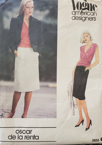 Vogue Pattern 2655 Skirt, Jacket,Blouse, size 16